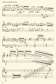 现代竖琴谱（带特殊技法符号）
